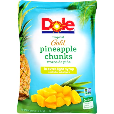 Dole Premium Cut In Extra Light Syrup Chunk Pineapple 81 oz., PK6 01441
